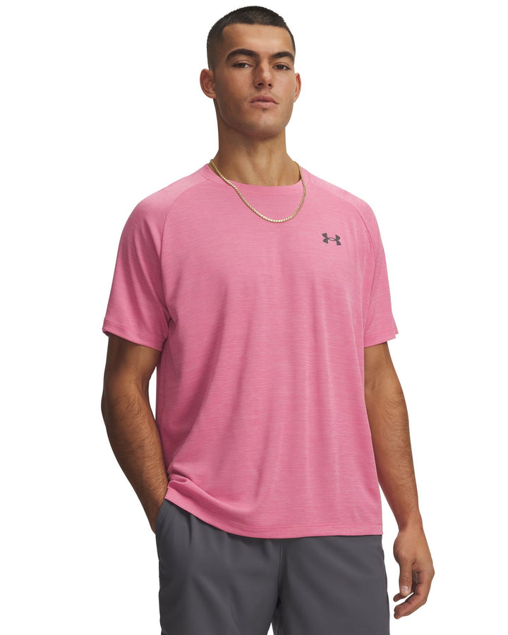 Under Armour Ua Tech Textured Ss - pink frenzy