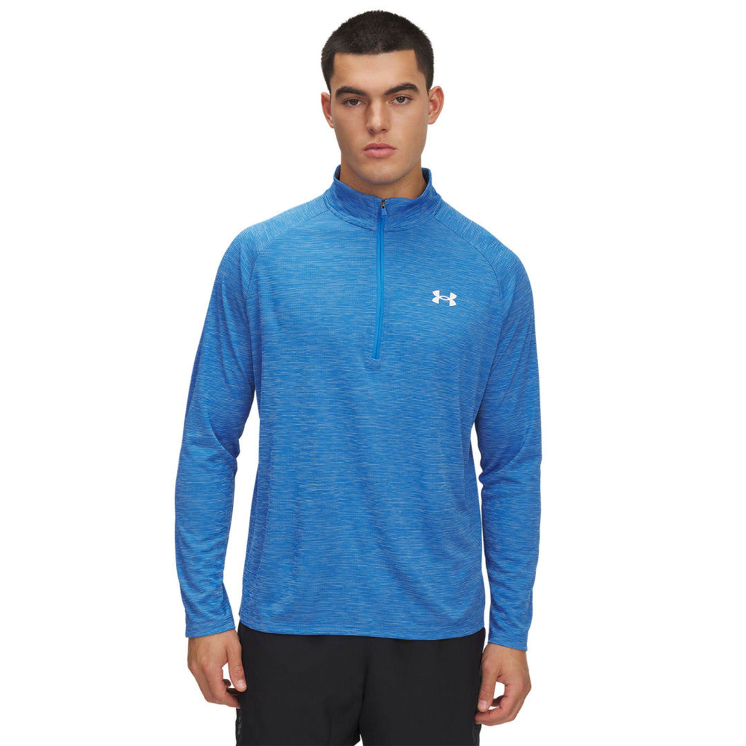Under Armour Ua Tech Textured 1/2 Zip - blue atlantis