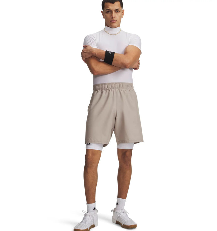 Under Armour  UA TECH WOVEN WORDMARK SHORT - TIMBERWOLF TAUPE