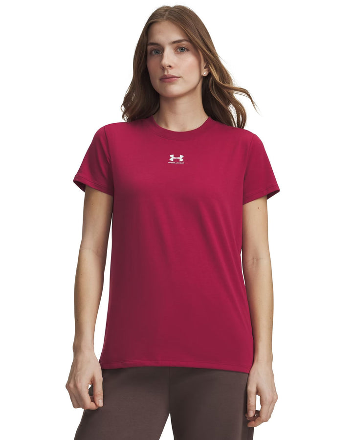 Under Armour Ua Rival Core Ss - claret