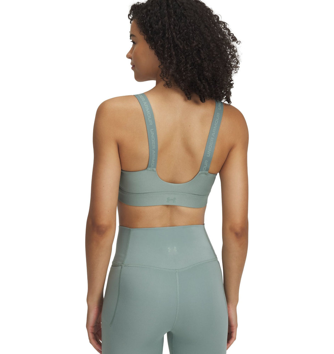 Under Armour Ua Infinity High Zip 2.0 Bra - silica green