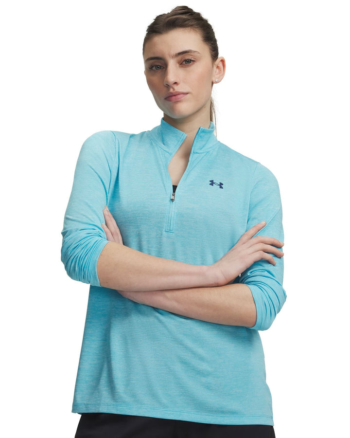 Under Armour Tech 1/2 Zip- Twist - fresco blue