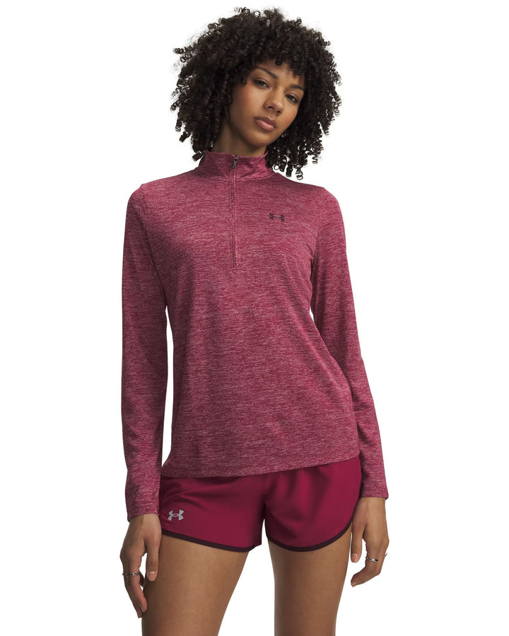 Under Armour Tech 1/2 Zip- Twist - claret
