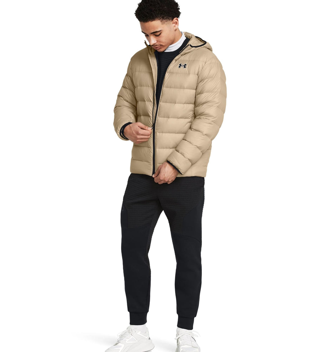Under Armour Legend Down Hooded Jacket - city khaki