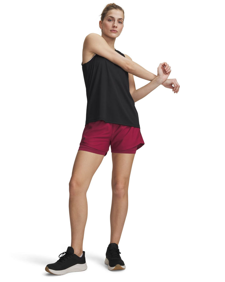 Under Armour Tech Play Up 2In1 Shorts - claret