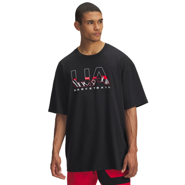 Under Armour Ua M Hwt Hoops Branded Ss - black