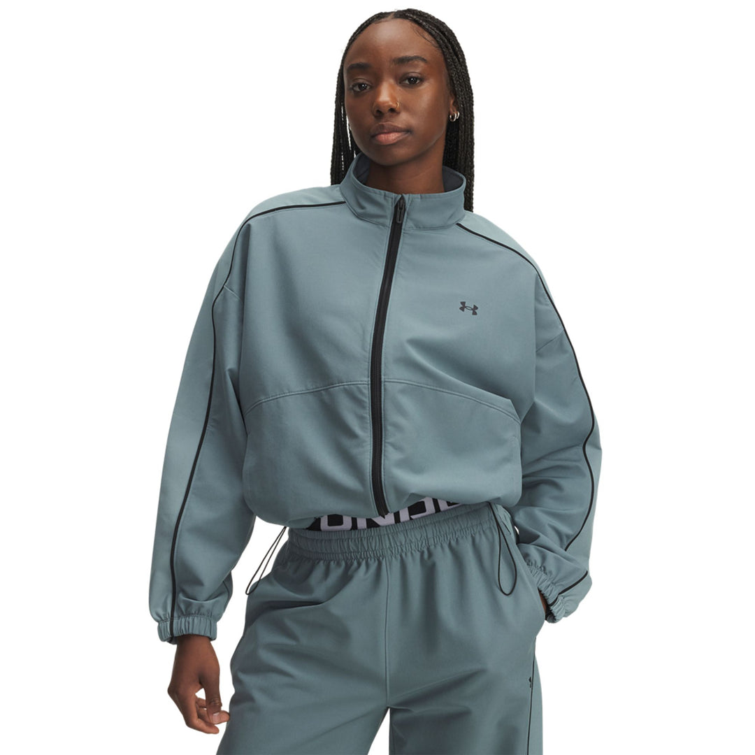 Under Armour Ua Rival Swoven Jacket - jasper blue