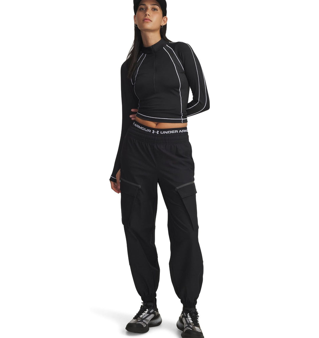 Under Armour Ua Coldgear Textured 1/2 Zip - black
