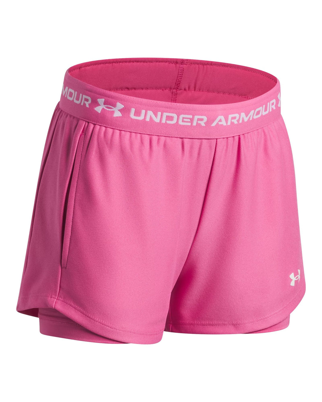 Under Armour Ua Tech Play Up 2N1 Short - pink frenzy