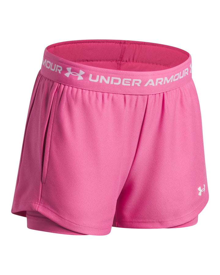 Under Armour Ua Tech Play Up 2N1 Short - pink frenzy