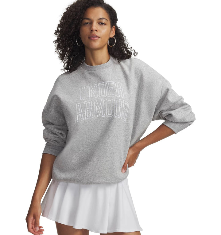 Under Armour Rival Flc Os Varsity Crew - mod gray light heather