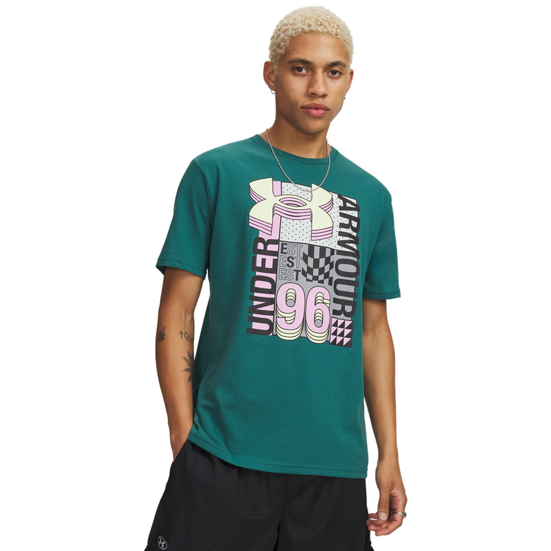 Under Armour Ua M Logo Collage Ss - rack green