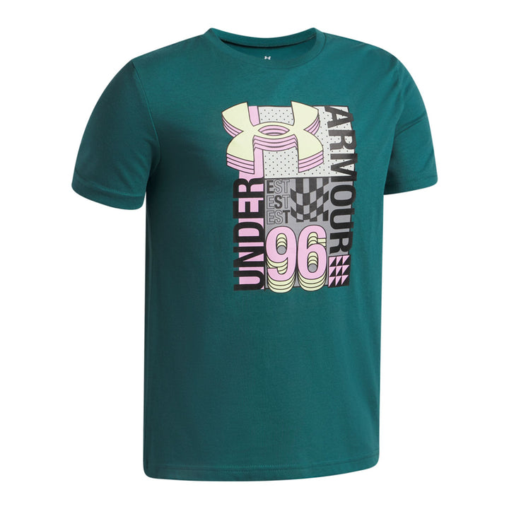 Under Armour Ua B Logo Wm Collage Ss - rack green