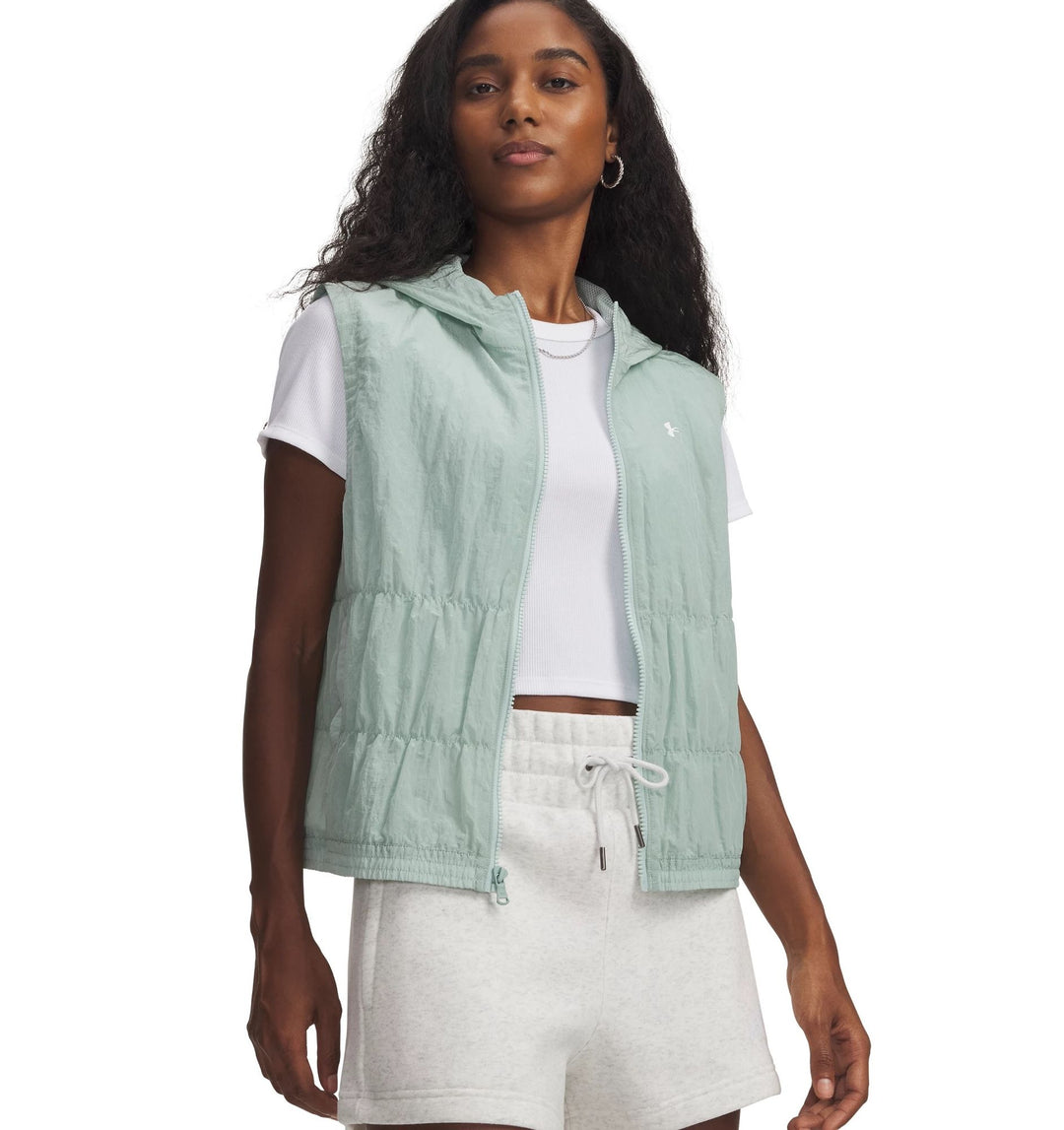 Under Armour Ua Rival Woven Ruched Vest - enamel blue