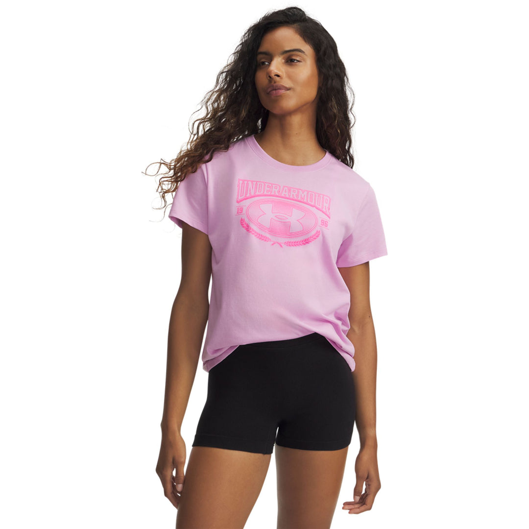 Under Armour Ua W Varsity Ss - pink dawn