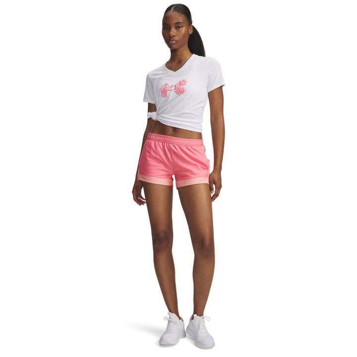 Under Armour Tech Play Up 3In Colorblock - bittersweet pink