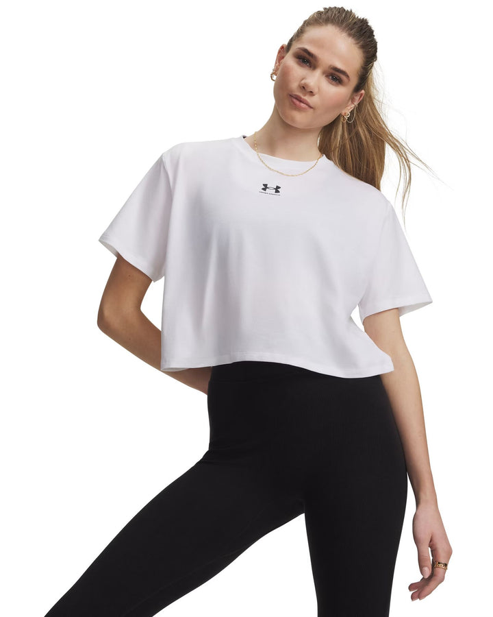 Under Armour Ua Rival Boxy Tee Solid - white