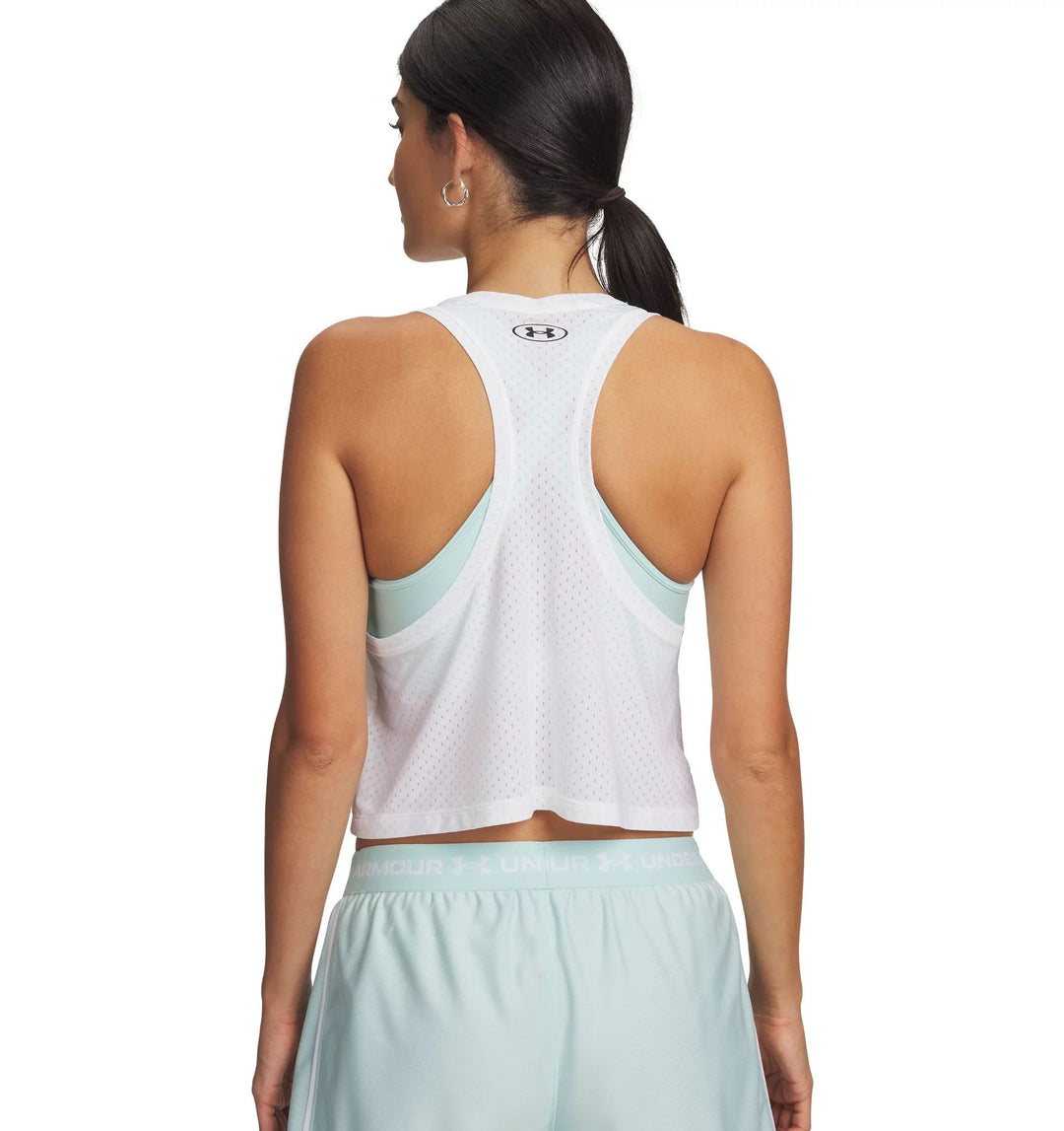 Under Armour Tech Sport Mesh Crop Tank - white