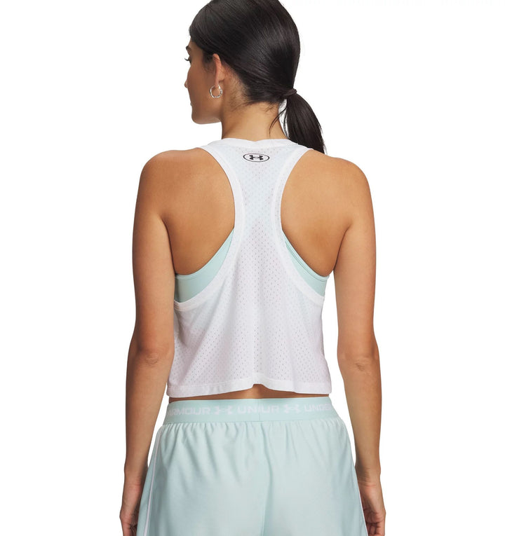 Under Armour Tech Sport Mesh Crop Tank - white
