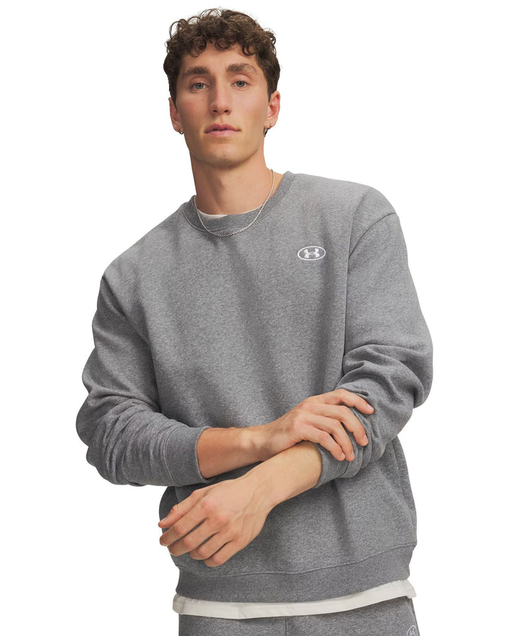 Under Armour Ua Rival Flc Crew - castlerock light heather