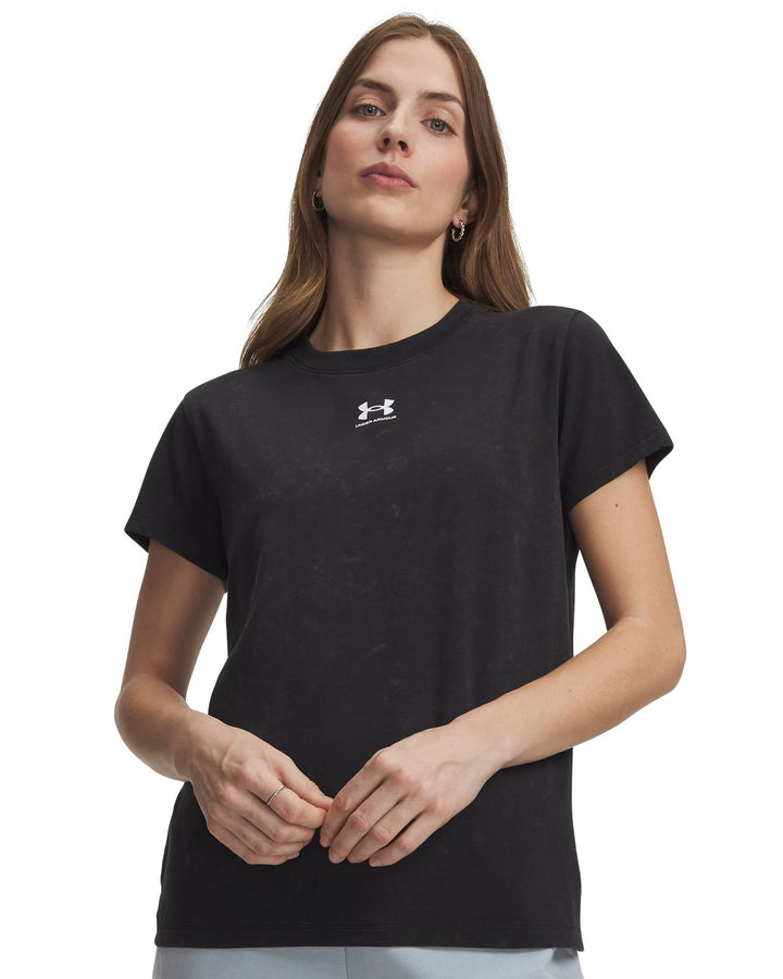 Under Armour Rival Cotton Wash Ss - black