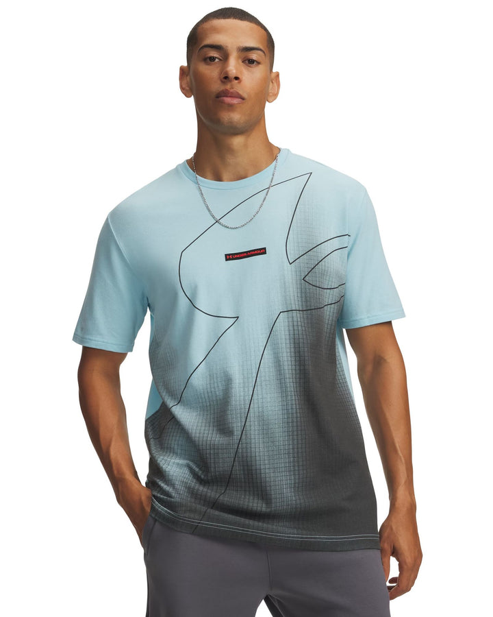 Under Armour Ua M 60/40S Blend Logo Ss - opal blue