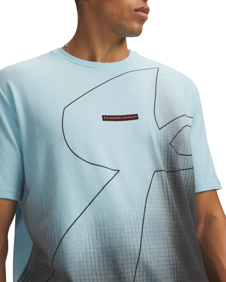 Under Armour Ua M 60/40S Blend Logo Ss - opal blue