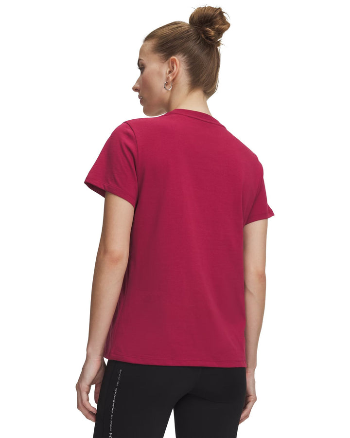 Under Armour Ua W Icon Flce Graphc Ss - claret