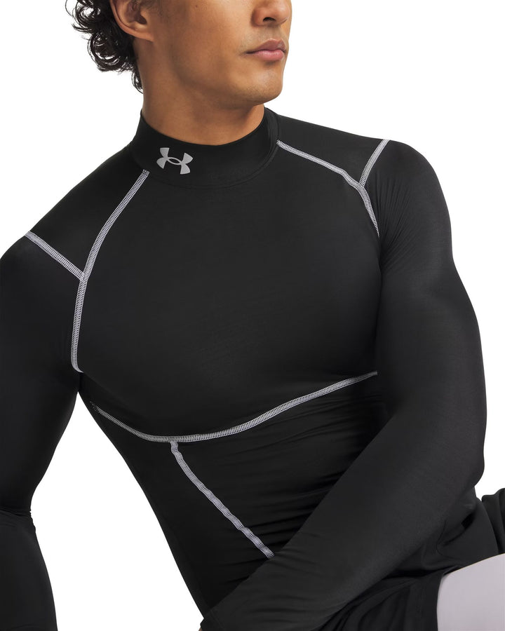 Under Armour Ua Hg Elite Comp Mock Ls - ultimate black