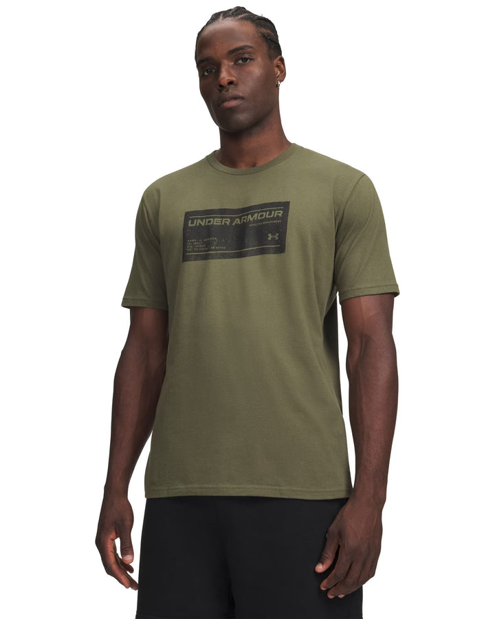 Under Armour Ua M Box Wm Label Ss - marine od green