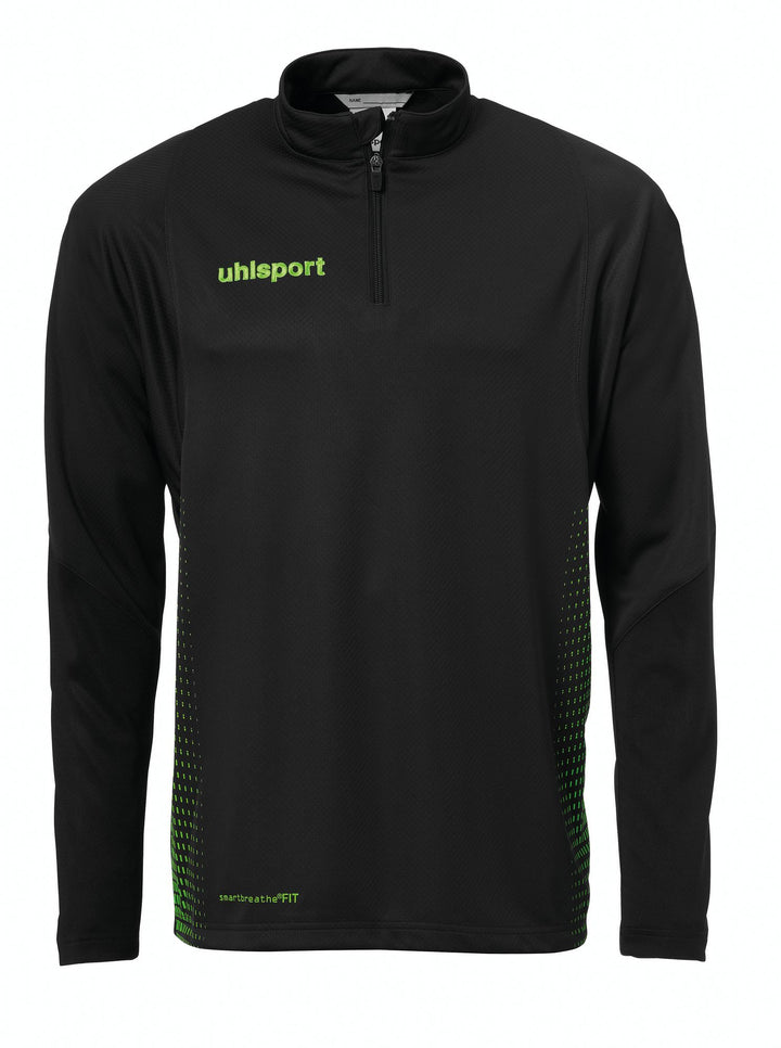 Uhlsport SCORE 1/4 ZIP TOP - schwarz/fluo grün