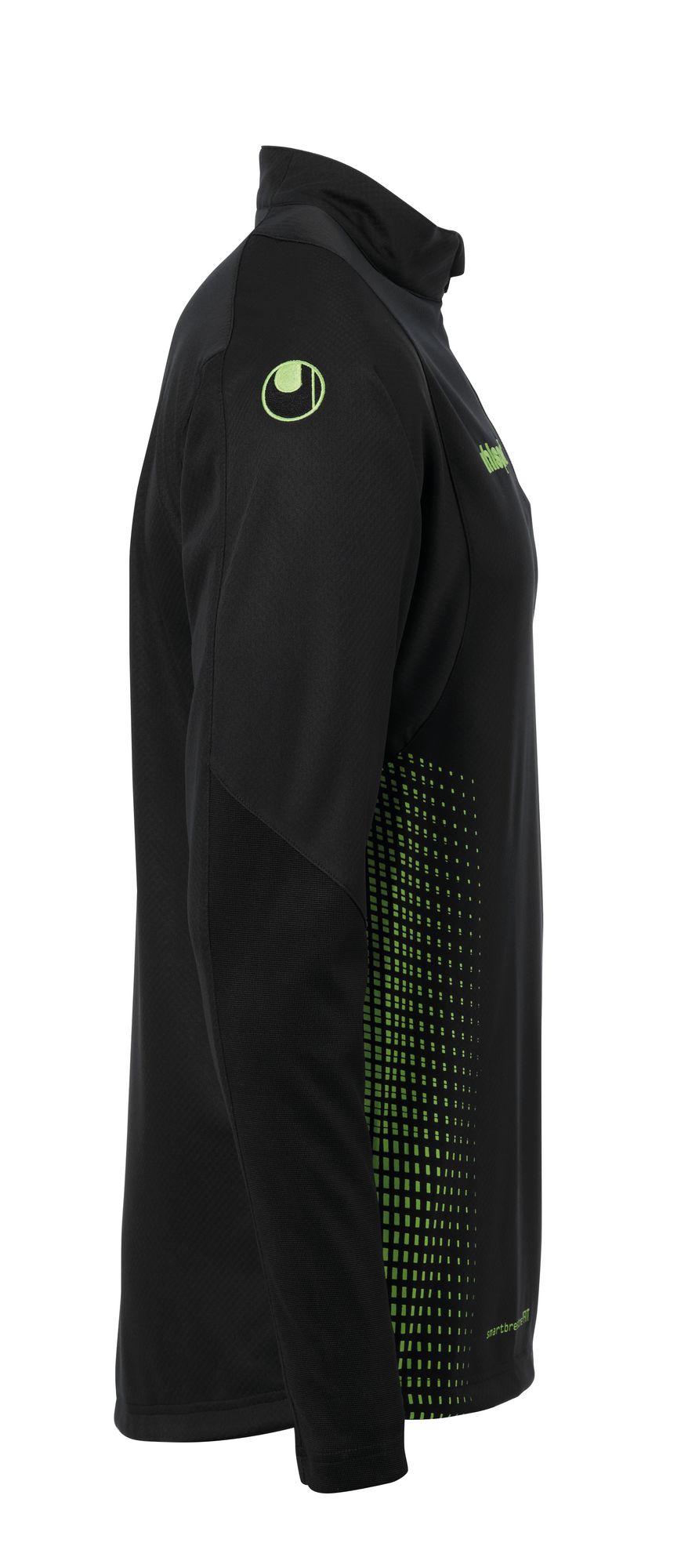 Uhlsport SCORE 1/4 ZIP TOP - schwarz/fluo grün