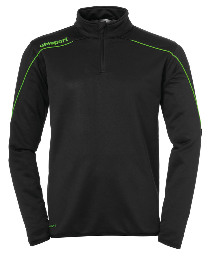 Uhlsport Stream 22 1/4 ZIP TOP - schwarz/fluo grün