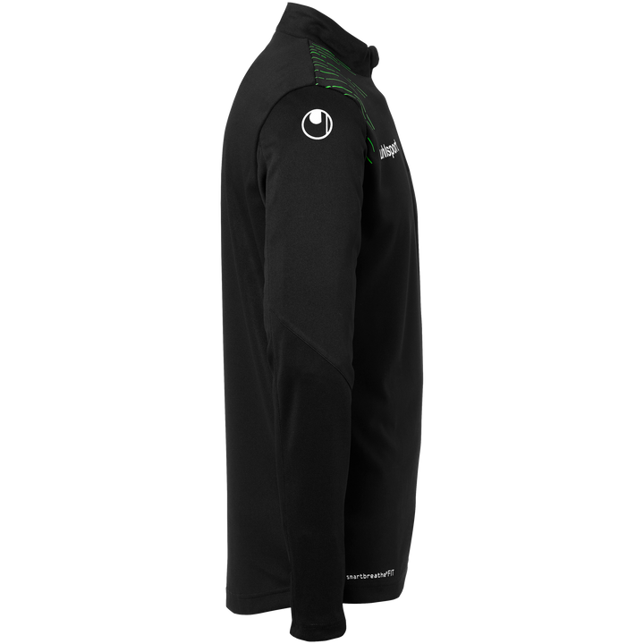 Uhlsport SCORE 26 1/4 ZIP TOP - schwarz/fluo grün