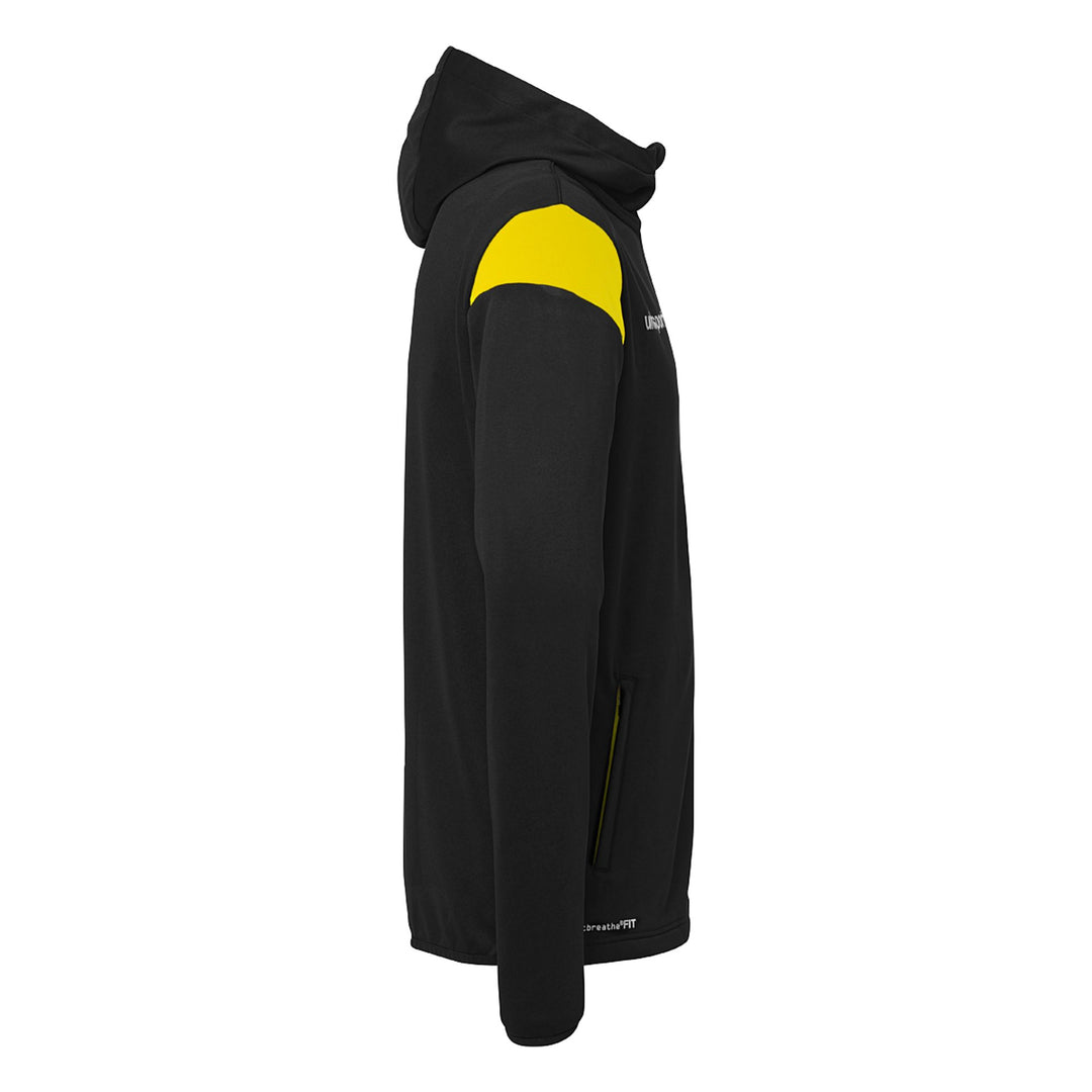 Uhlsport Squad 27 Track Hood Jacke - schwarz/limonengelb