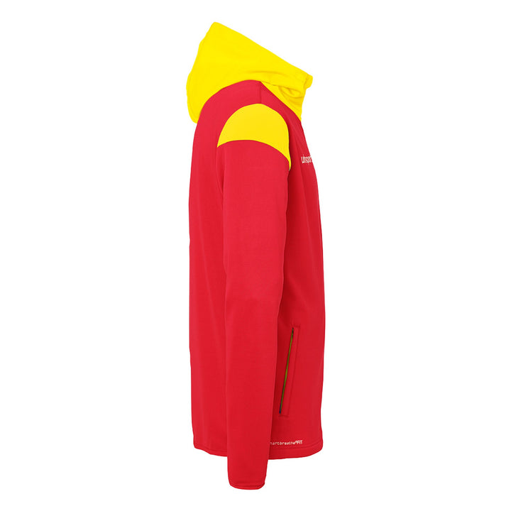 Uhlsport Squad 27 Track Hood Jacke - rot/limonengelb
