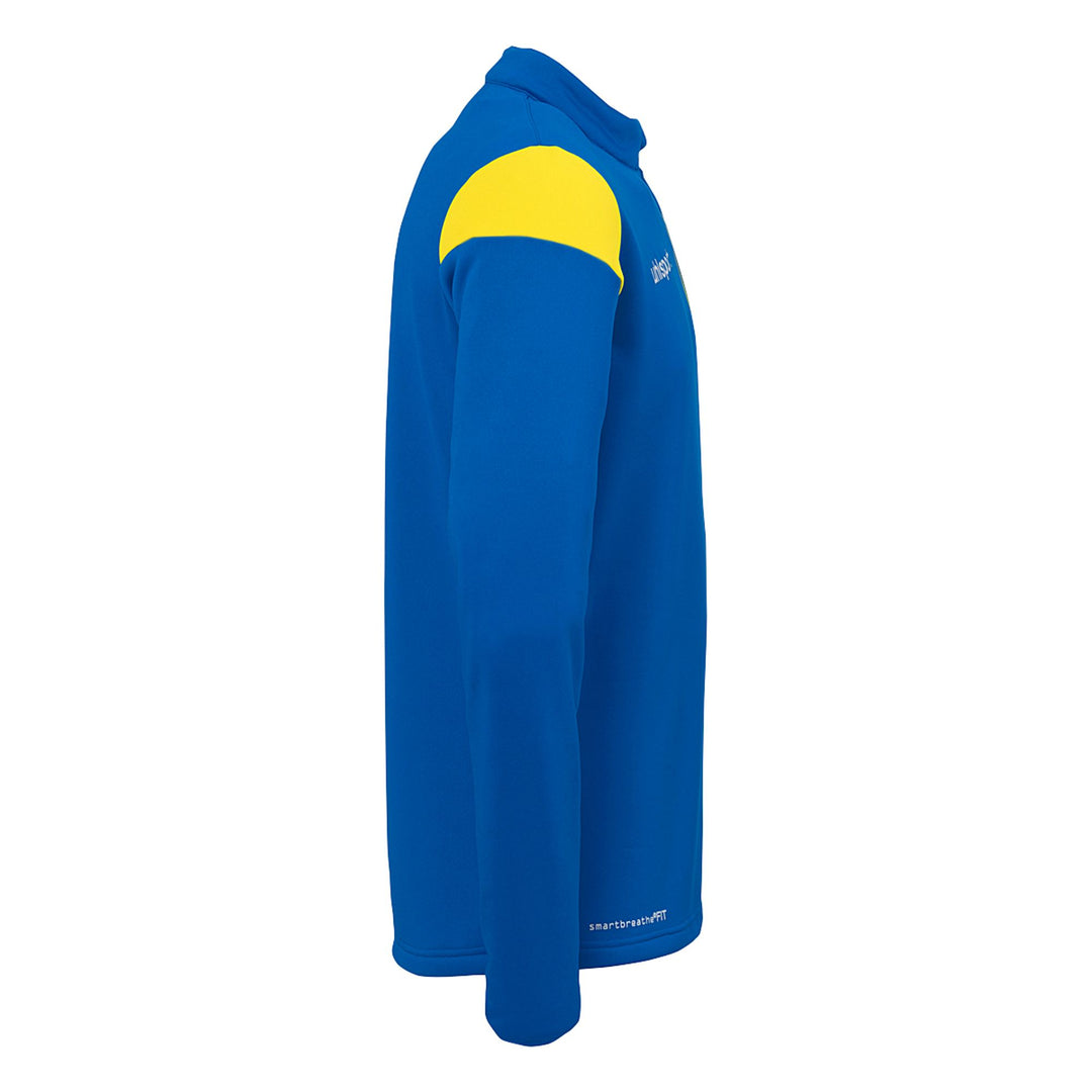 Uhlsport Squad 27 1/4 Zip Top - azurblau/limonengelb