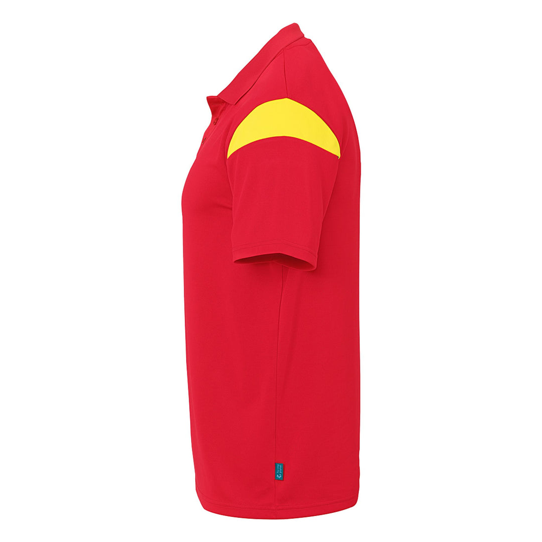 Uhlsport Squad 27 Polo Shirt - rot/limonengelb