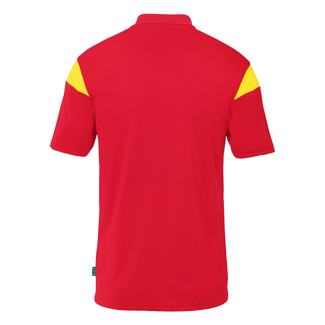 Uhlsport Squad 27 Polo Shirt - rot/limonengelb