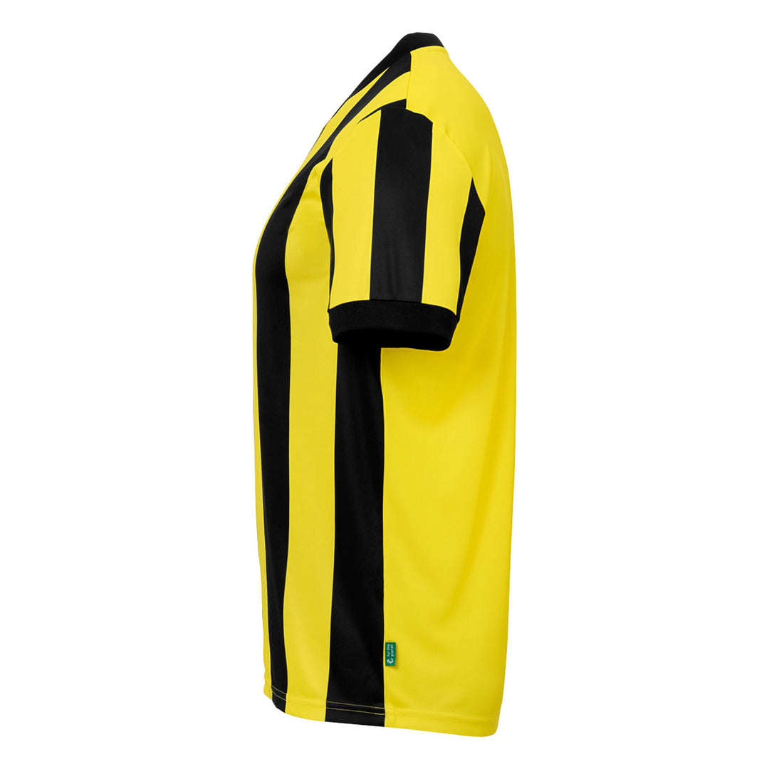 Uhlsport Retro Stripe Shirt Kurzarm - schwarz/limonengelb