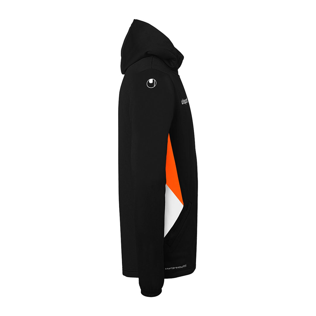 Uhlsport Equipe 29 Multi Hood Jacke - schwarz/weiß/fluo orange