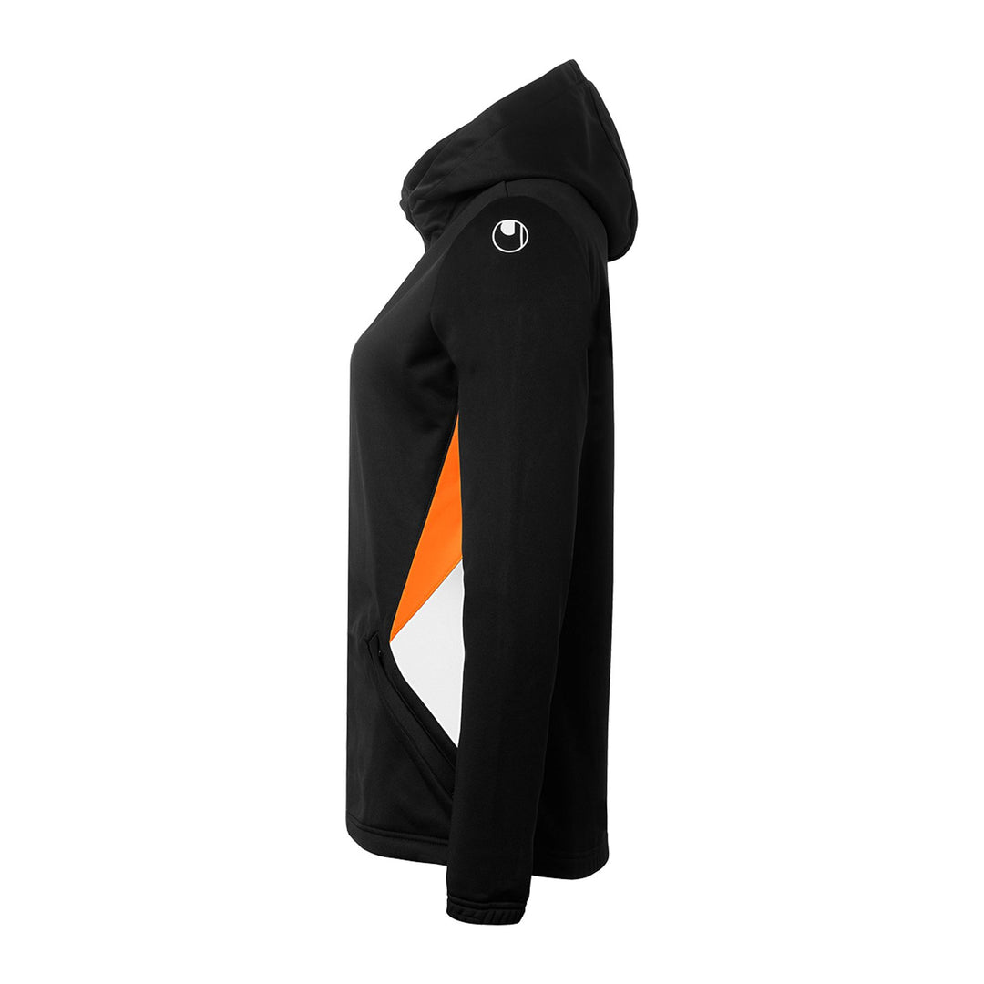 Uhlsport Equipe 29 Multi Hood Jacke Damen - schwarz/weiß/fluo orange