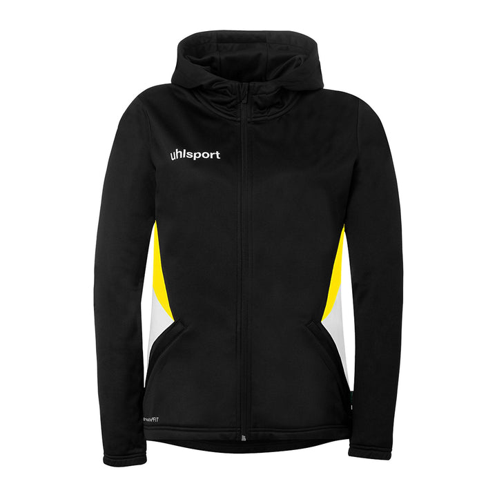 Uhlsport Equipe 29 Multi Hood Jacke Damen - schwarz/weiß/limonengelb