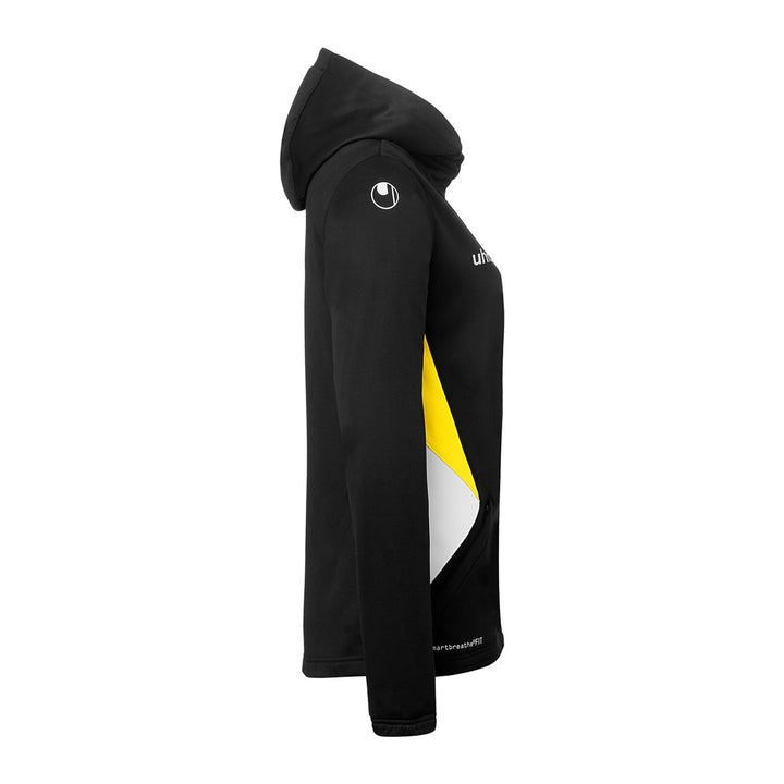 Uhlsport Equipe 29 Multi Hood Jacke Damen - schwarz/weiß/limonengelb