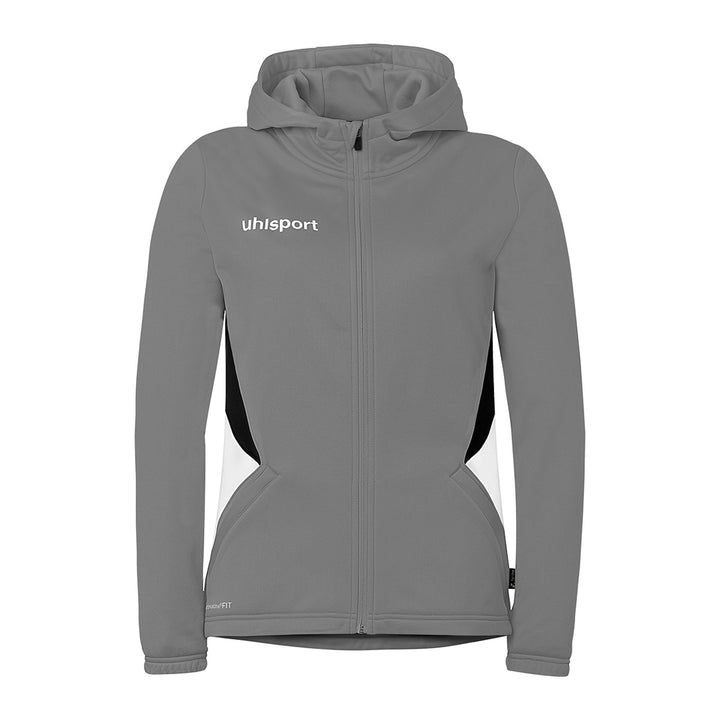 Uhlsport Equipe 29 Multi Hood Jacke Damen - steingrau/weiß/schwarz
