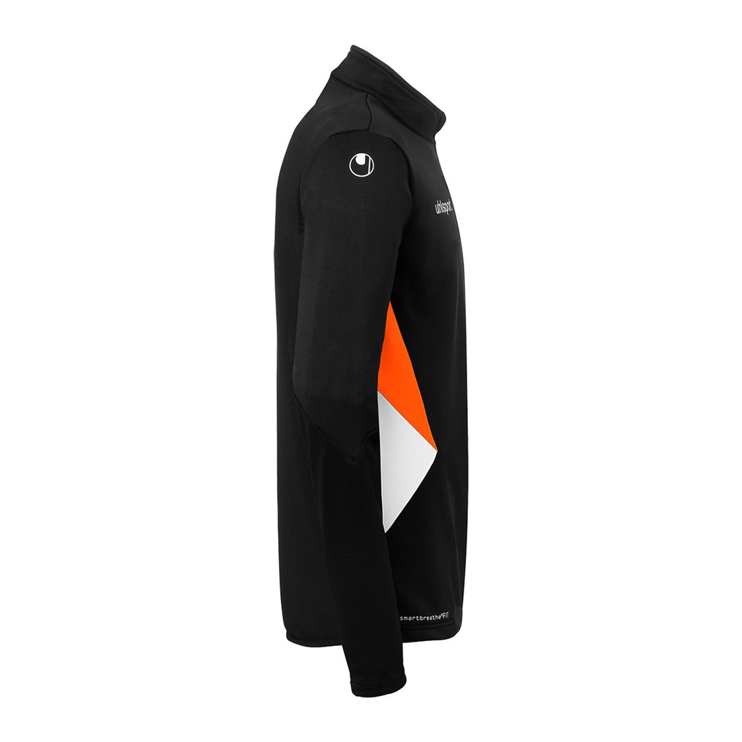 Uhlsport Equipe 29 1/4 Zip Top - schwarz/weiß/fluo orange
