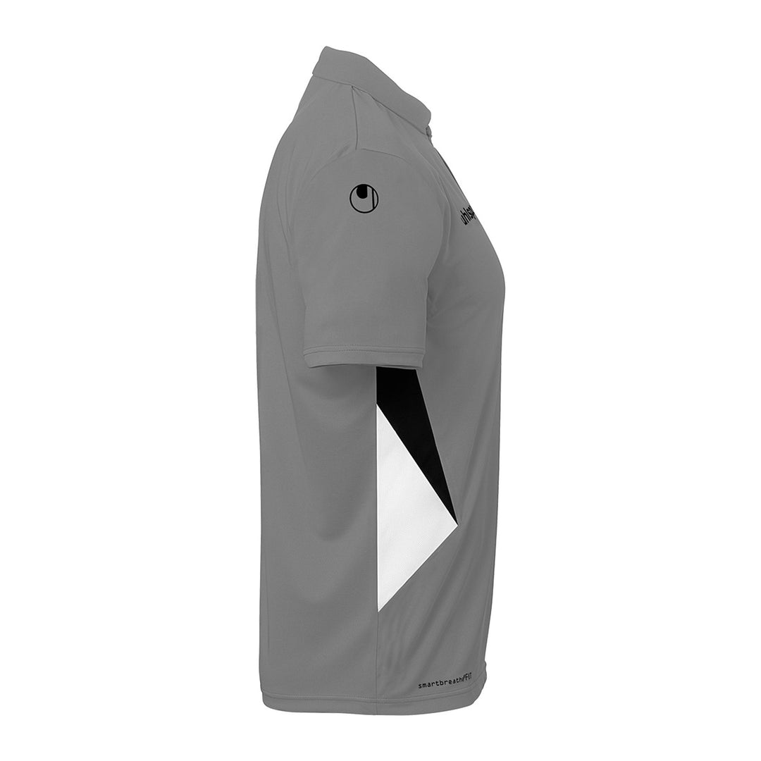 Uhlsport Equipe 29 Polo Shirt - steingrau/weiß/schwarz