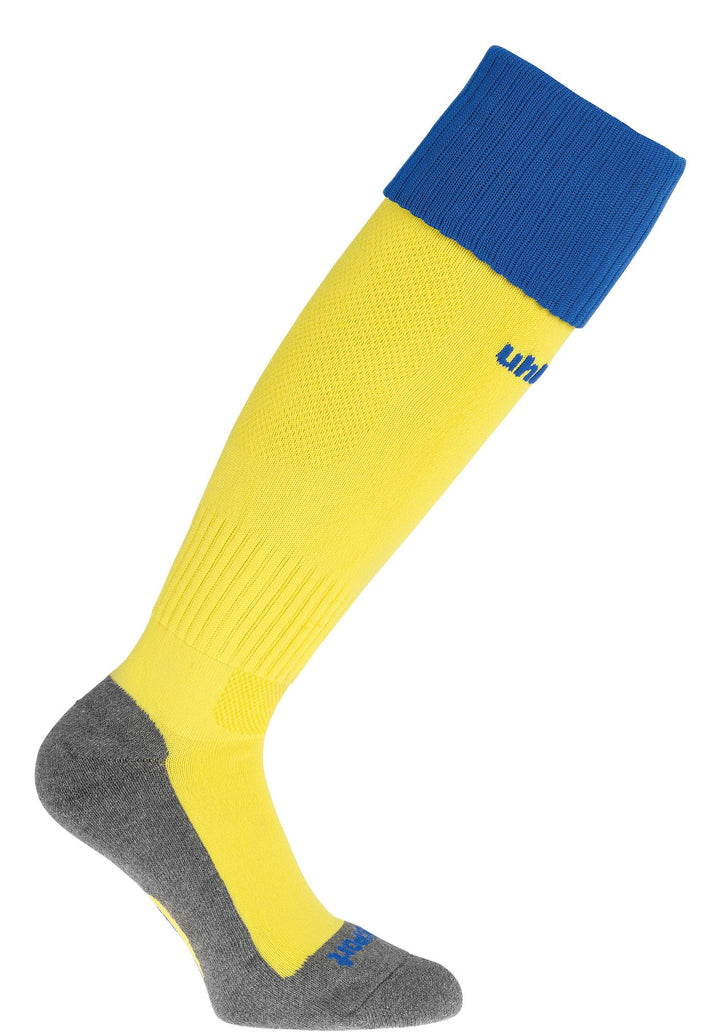 Uhlsport Club Stutzenstrumpf - limonengelb/azurblau