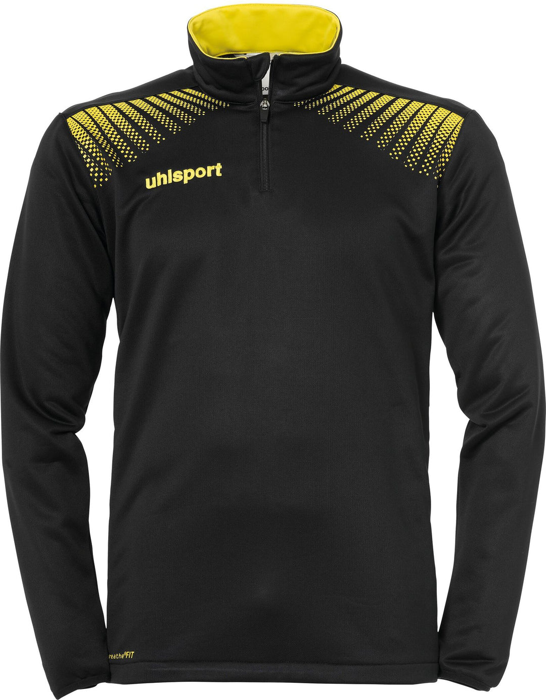 Uhlsport GOAL 1/4 ZIP TOP - schwarz/limonengelb