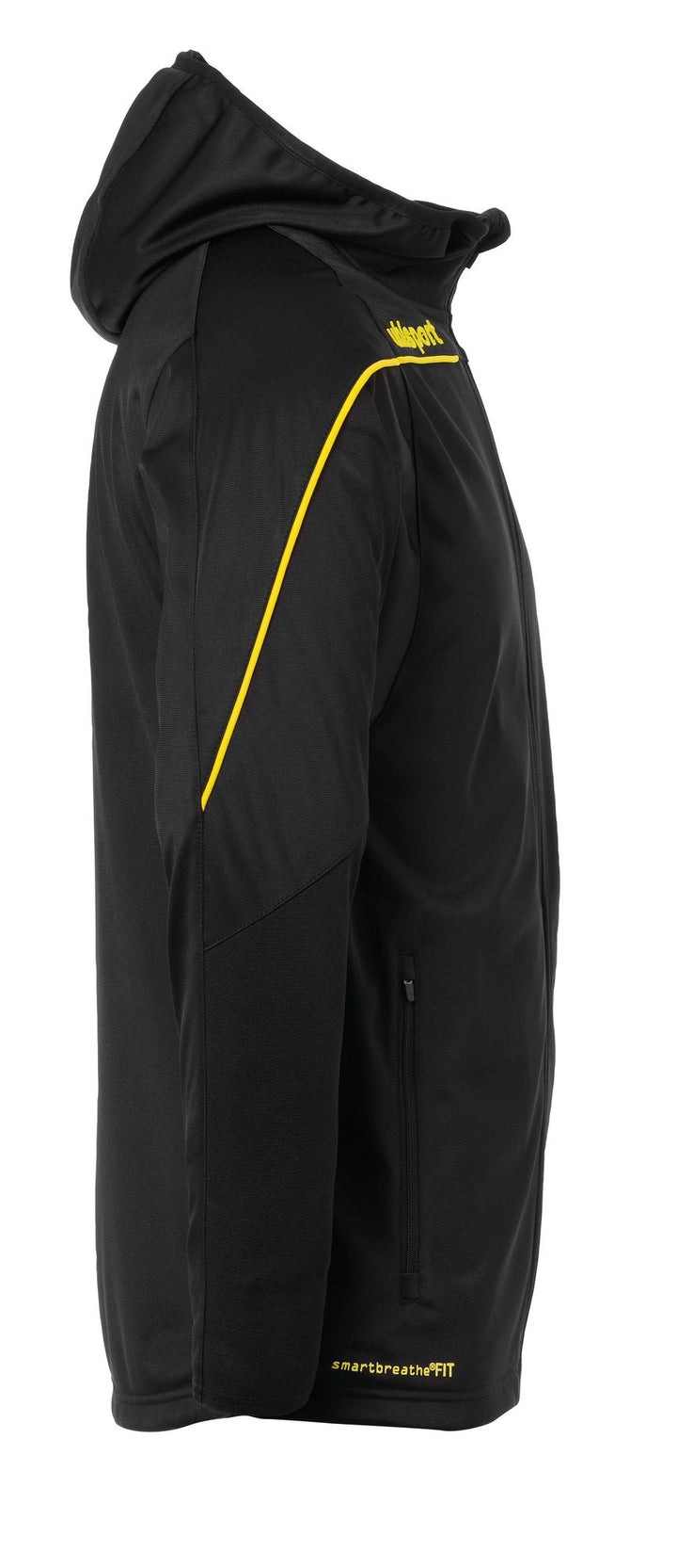 Uhlsport Stream 22 TRACK HOOD JACKET - schwarz/limonengelb